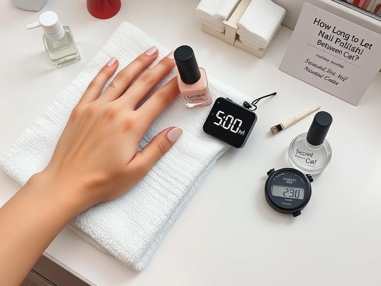 how long to let nail polish dry between coats​