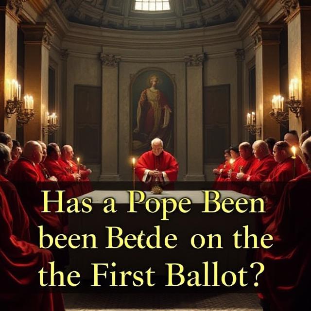 Has a Pope Ever Been Elected on the First Ballot
