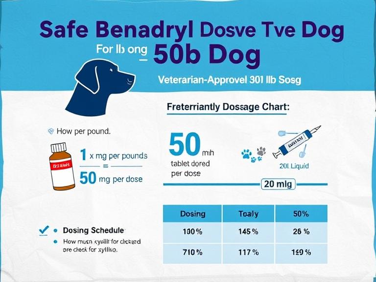 How Much Benadryl to Give a 50 lb Dog