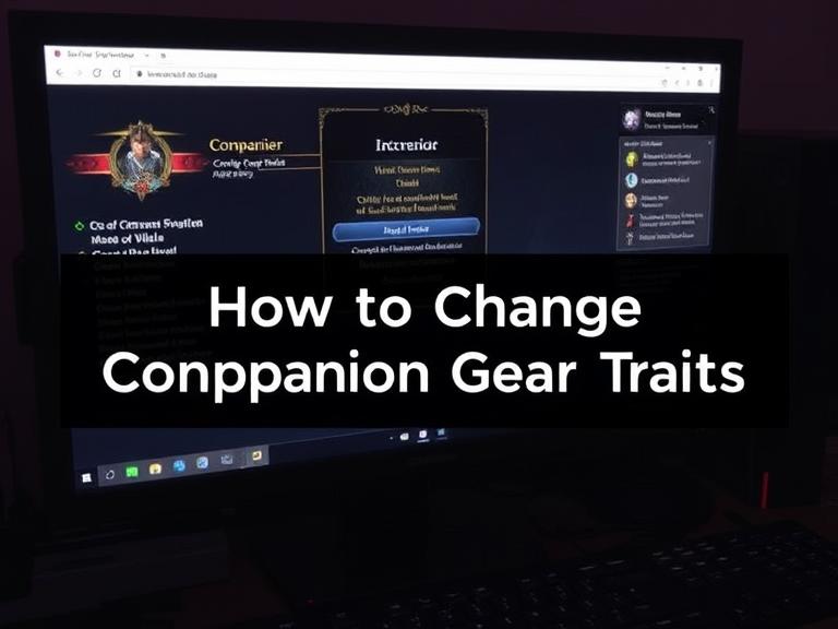 How to Change Companion Gear Traits ESO