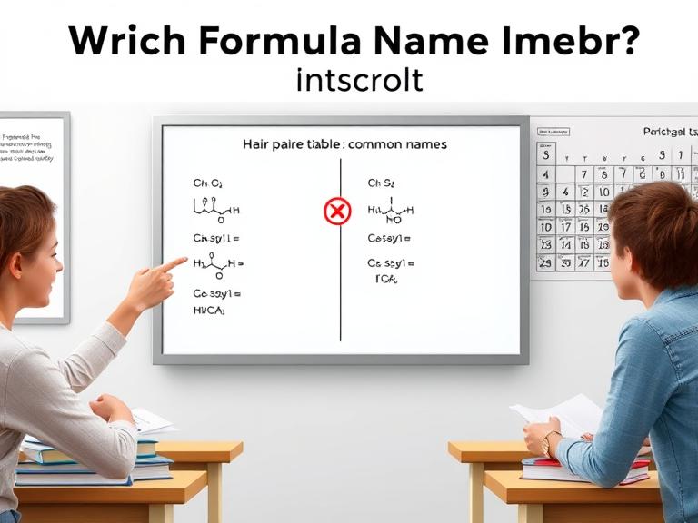 Which Formula Name Pair is Incorrect