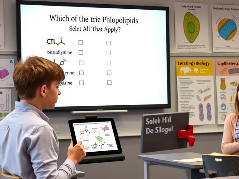 Which of the Following Are Phospholipids Select All That Apply
