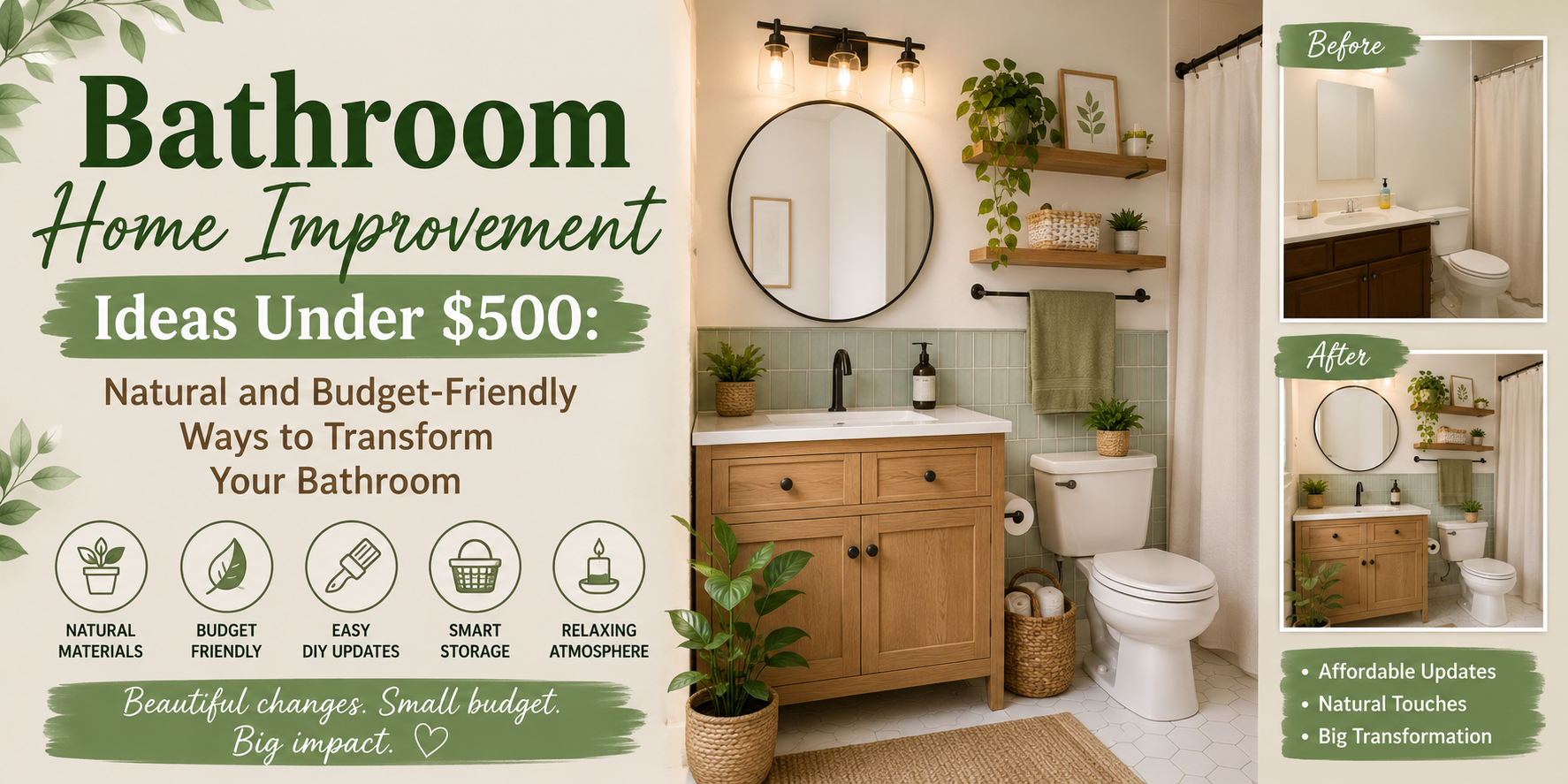 Bathroom Home Improvement Ideas Under $500
