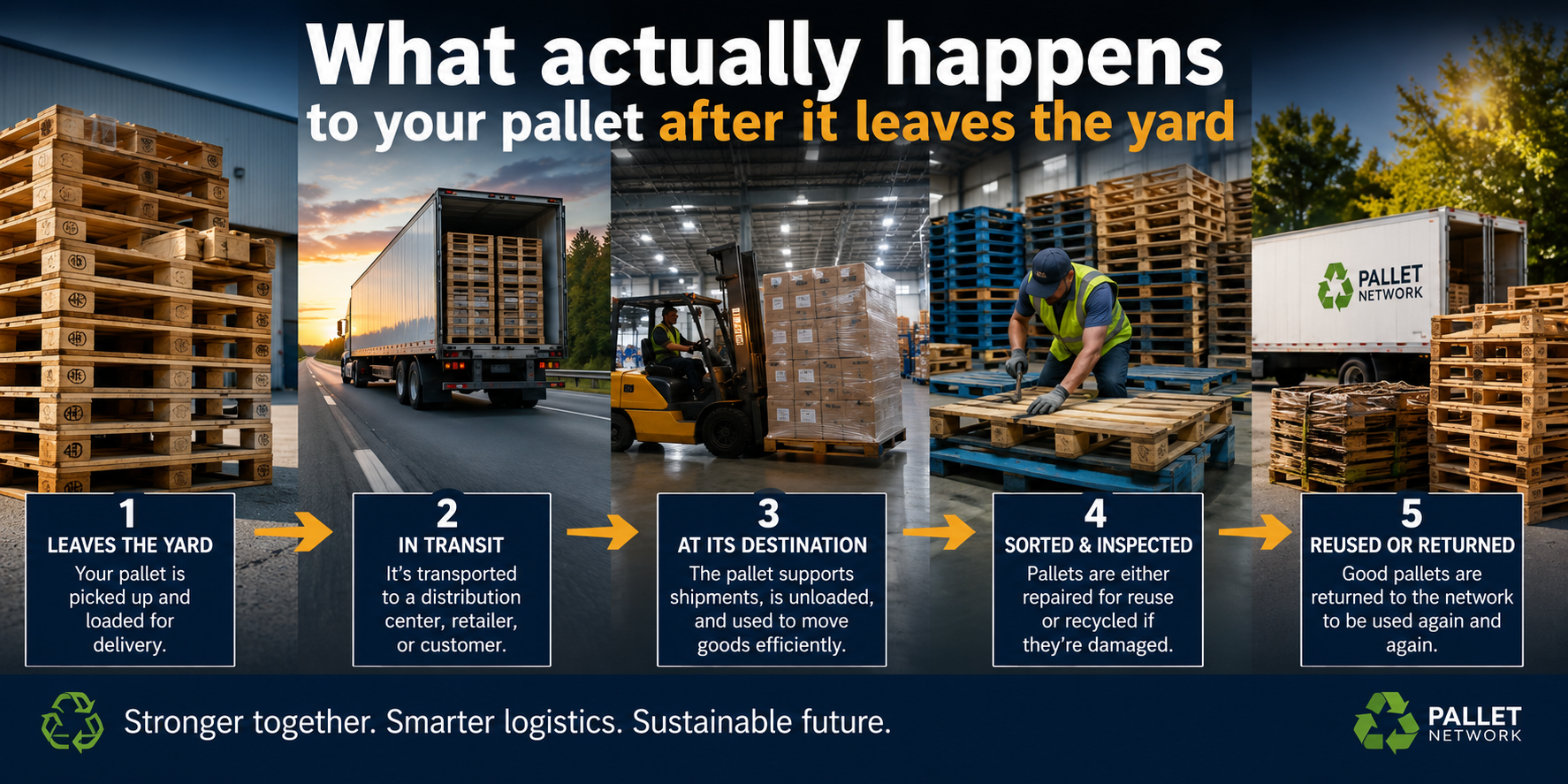 Pallet After It Leaves the Yard