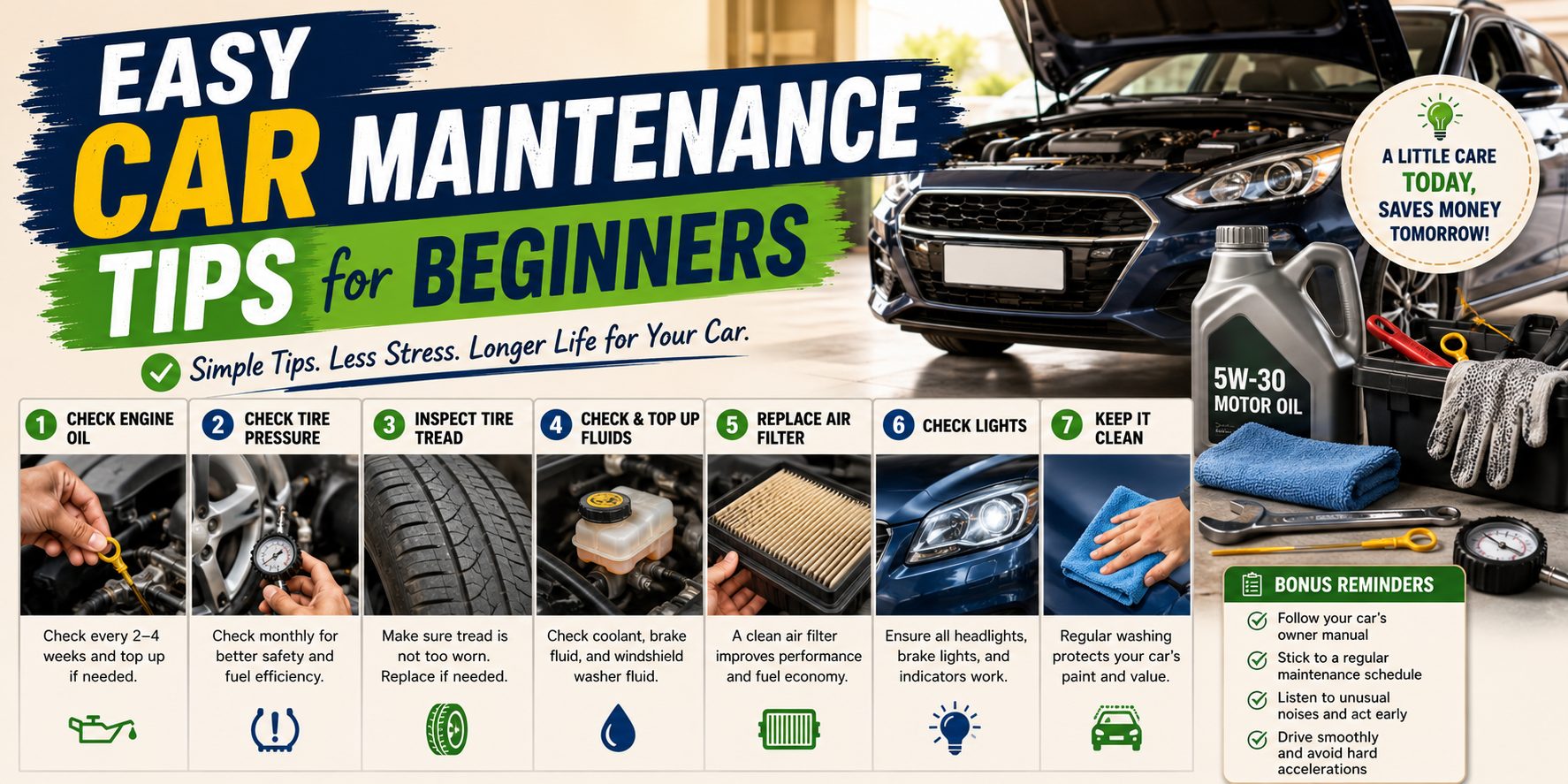 Easy Car Maintenance Tips for Beginners