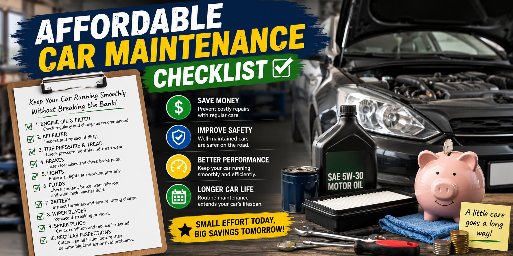 Affordable Car Maintenance Checklist