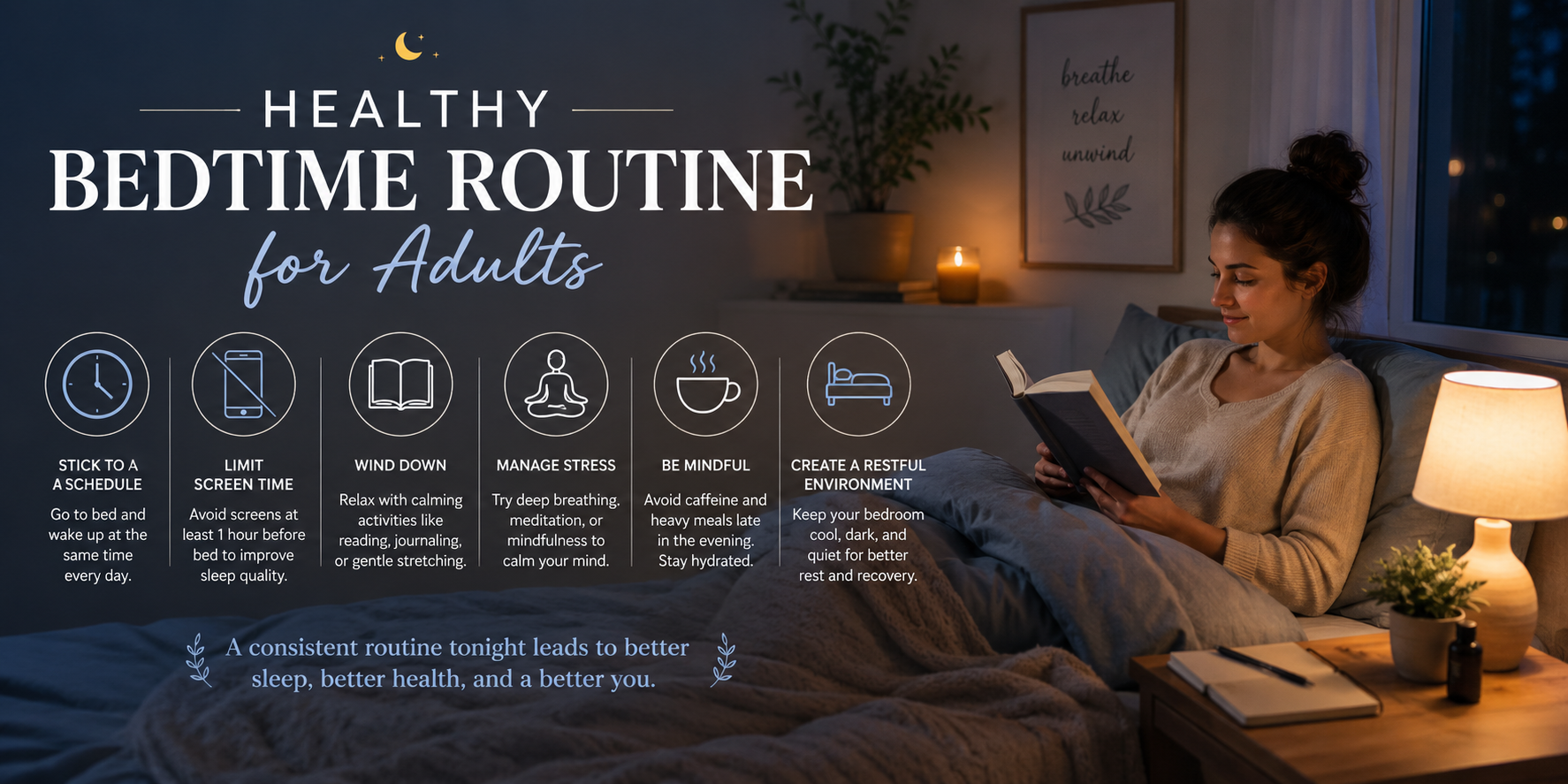 Healthy Bedtime Routine for Adults