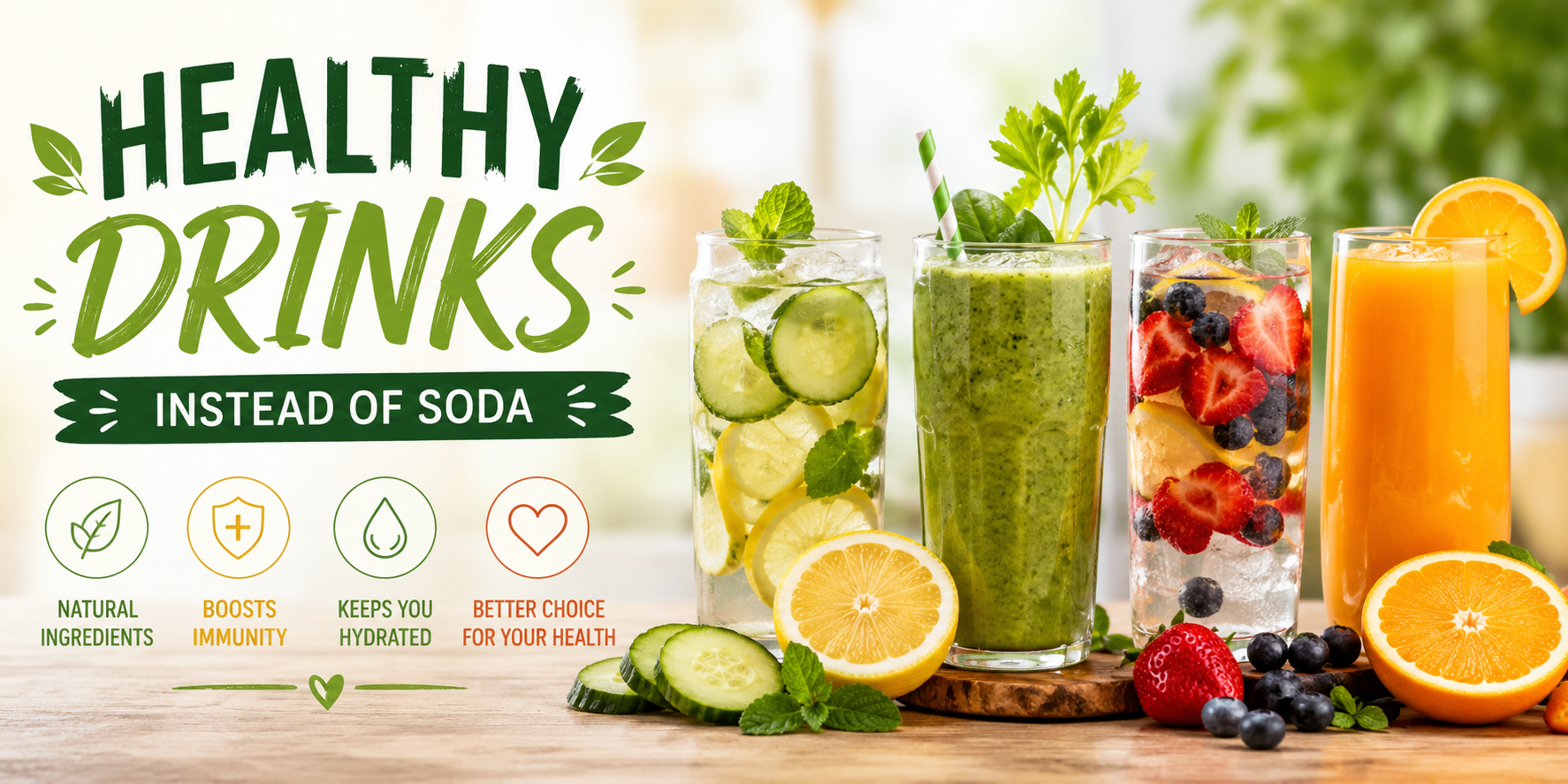 healthy drinks instead of soda