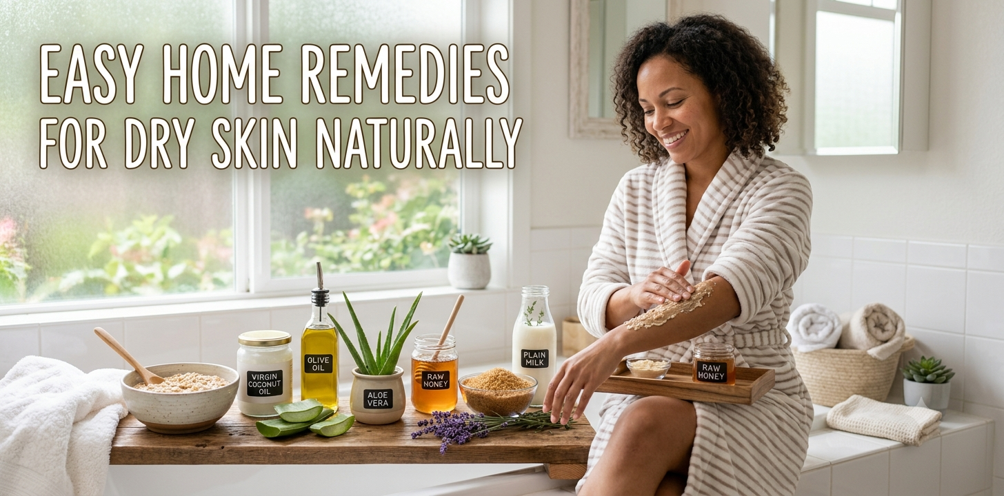 Easy home remedies for dry skin naturally