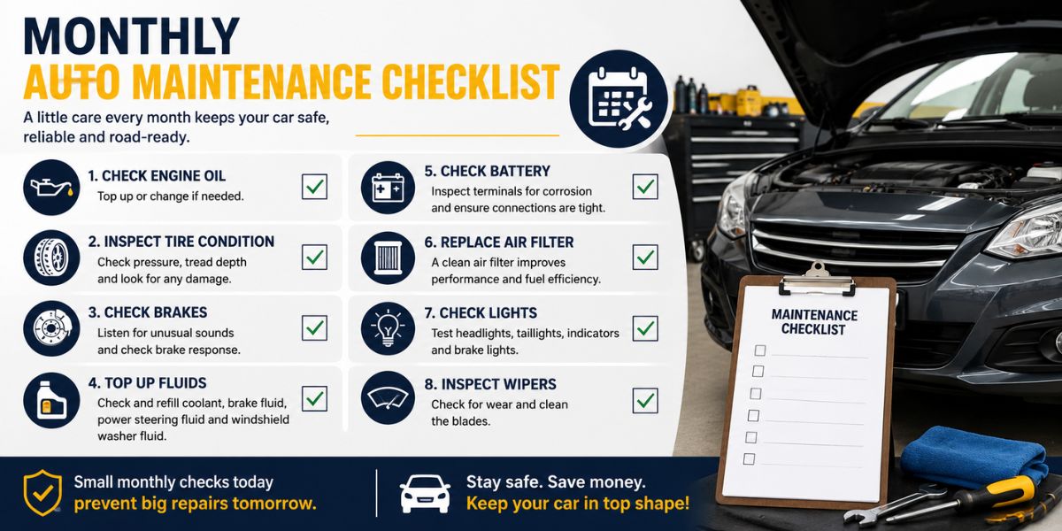 Monthly Auto Maintenance Checklist: Natural Ways to Keep Your Car Running Smoothly